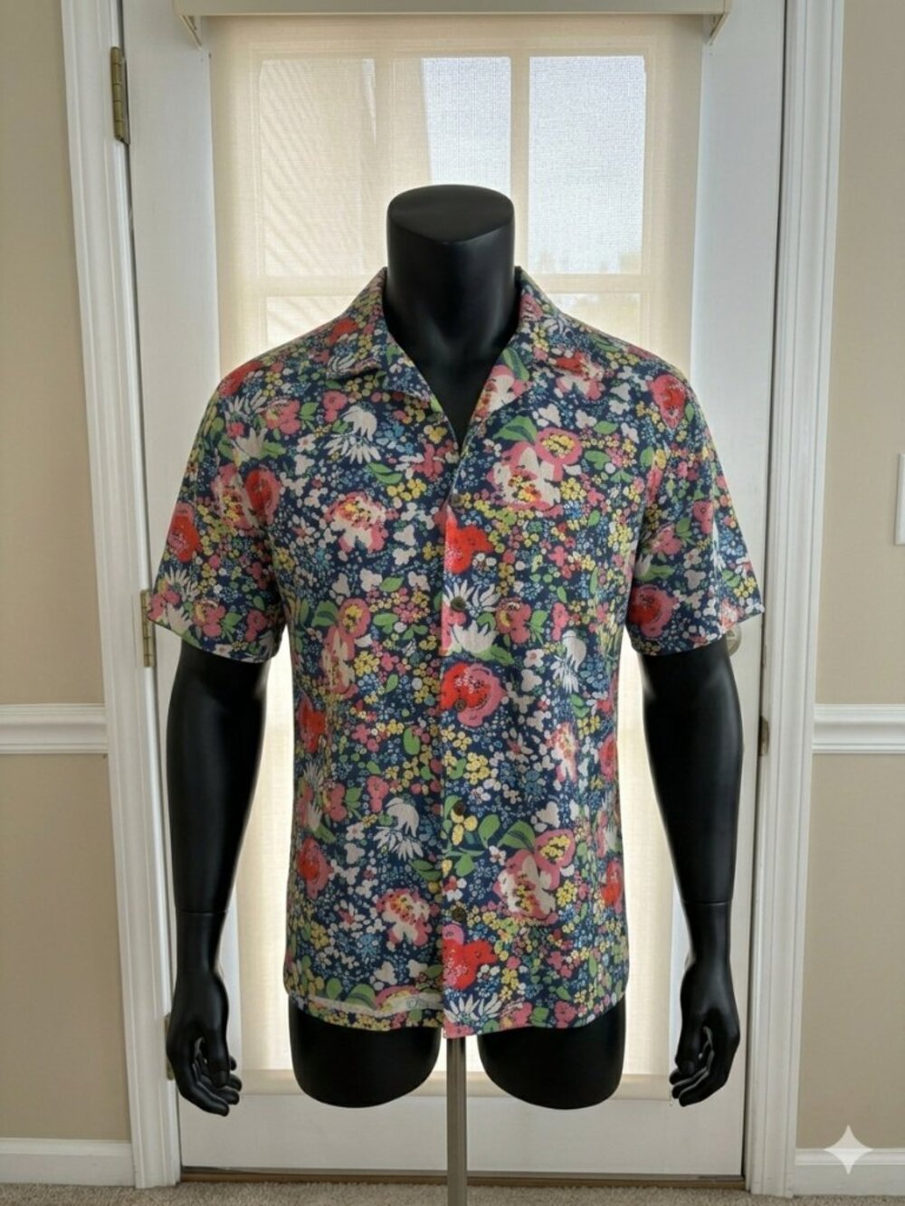 Floral Short Sleeve Button Down Camp Shirt